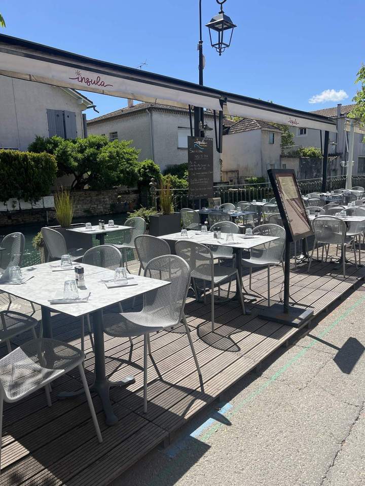 Terrasse restaurant L'Isle-sur-la-Sorgue